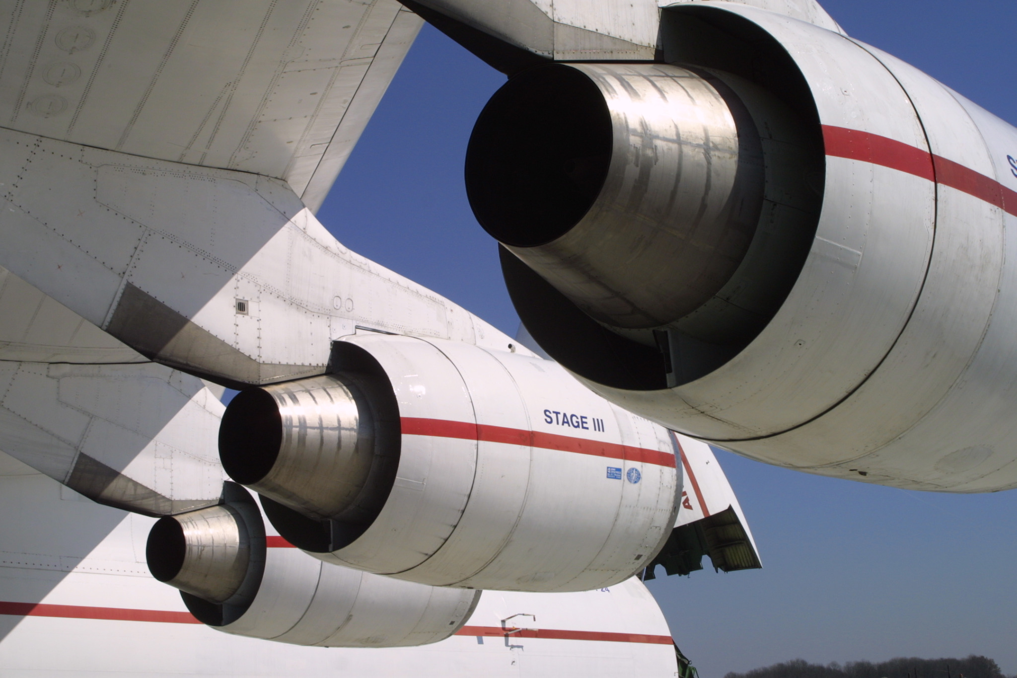 Three engines of Antonov An-225 UR-82060 at Linz