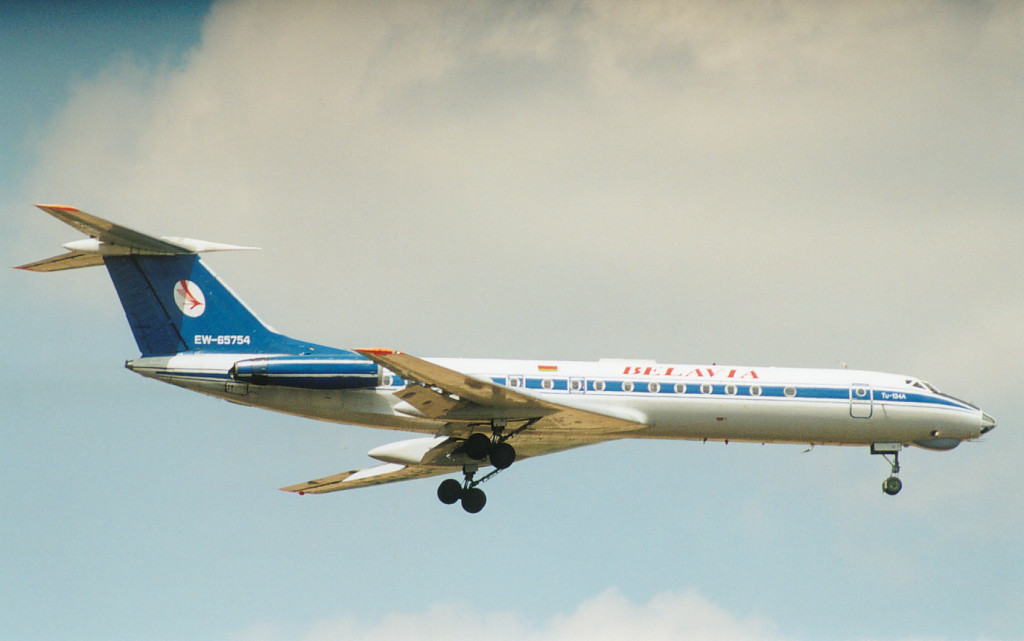 Belavia Tupolev Tu-134 EW-85754 on 1 August 2001