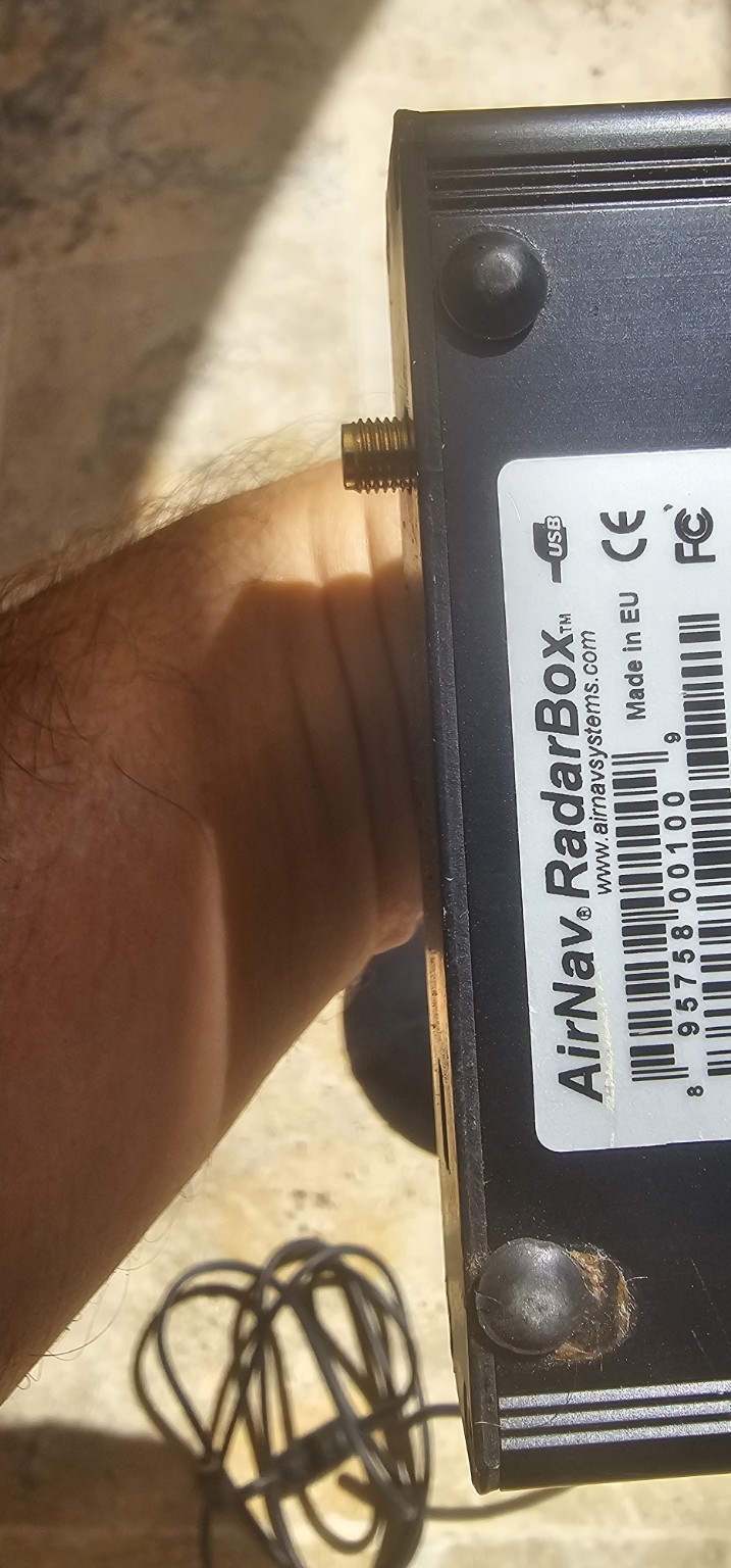 Original identification label on AirNav RadarBox
