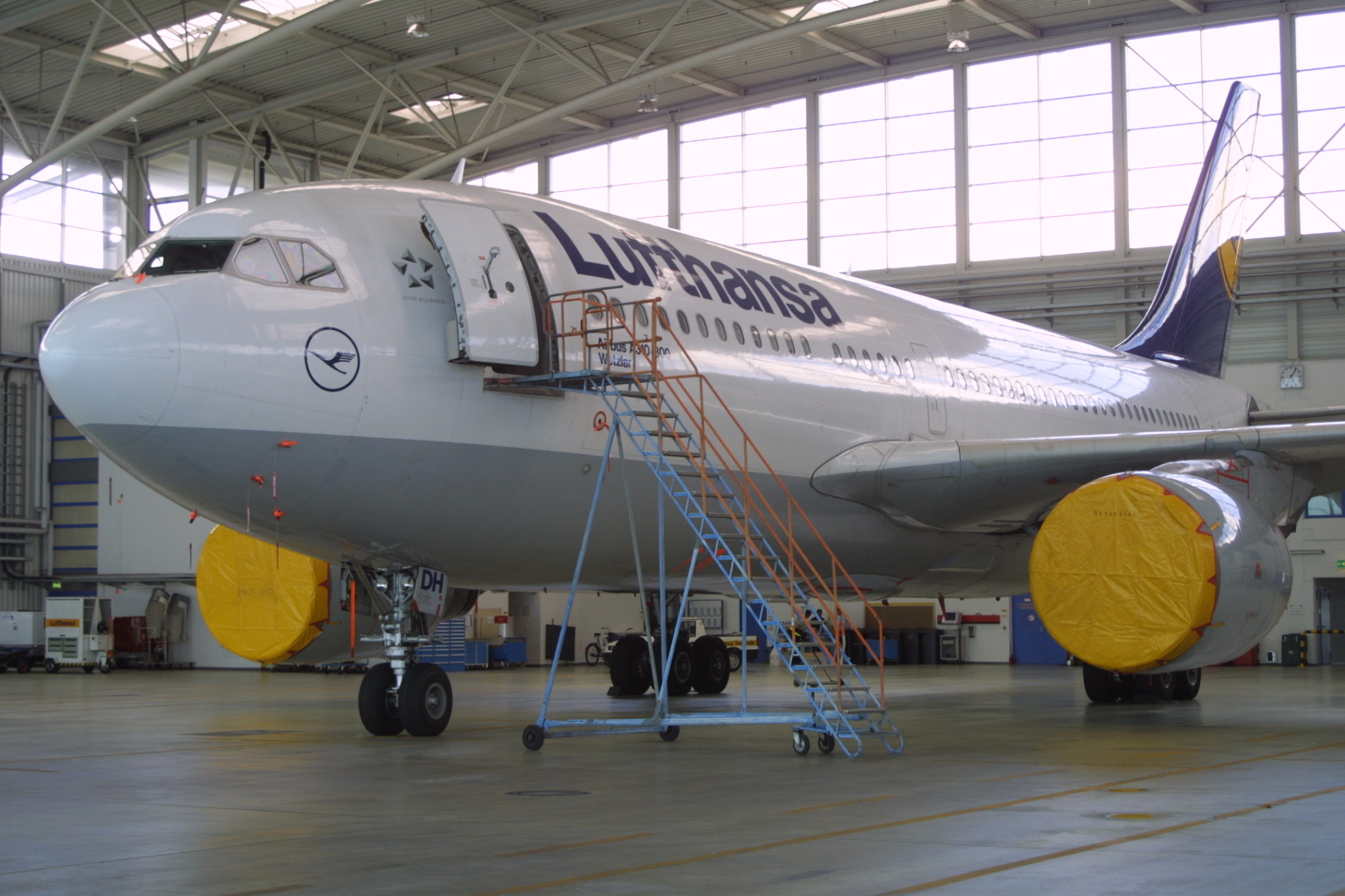 Lufthansa Airbus A310 D-AIDH Wetzlar in maintenance at Stuttgart on 20 May 2003